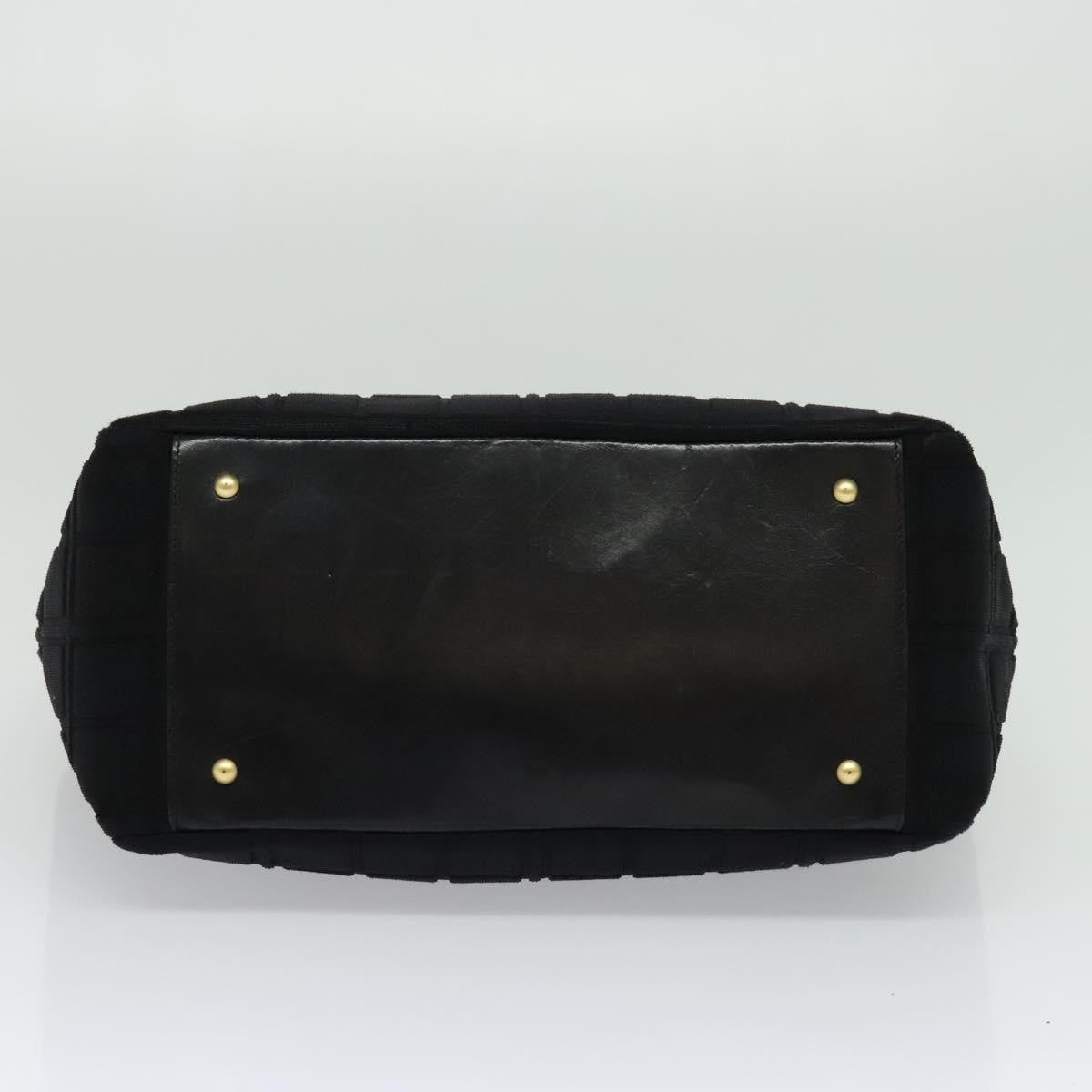 Chanel Chocolate Bar Chain Tote Quilted Jersey, BLACK, COTTON, Tote bag