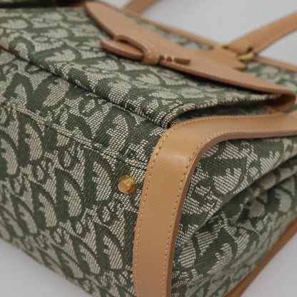 Christian Dior Vintage Trotter Double Pocket Tote Diorissimo Canvas, KHAKI, CANVAS, Tote bag
