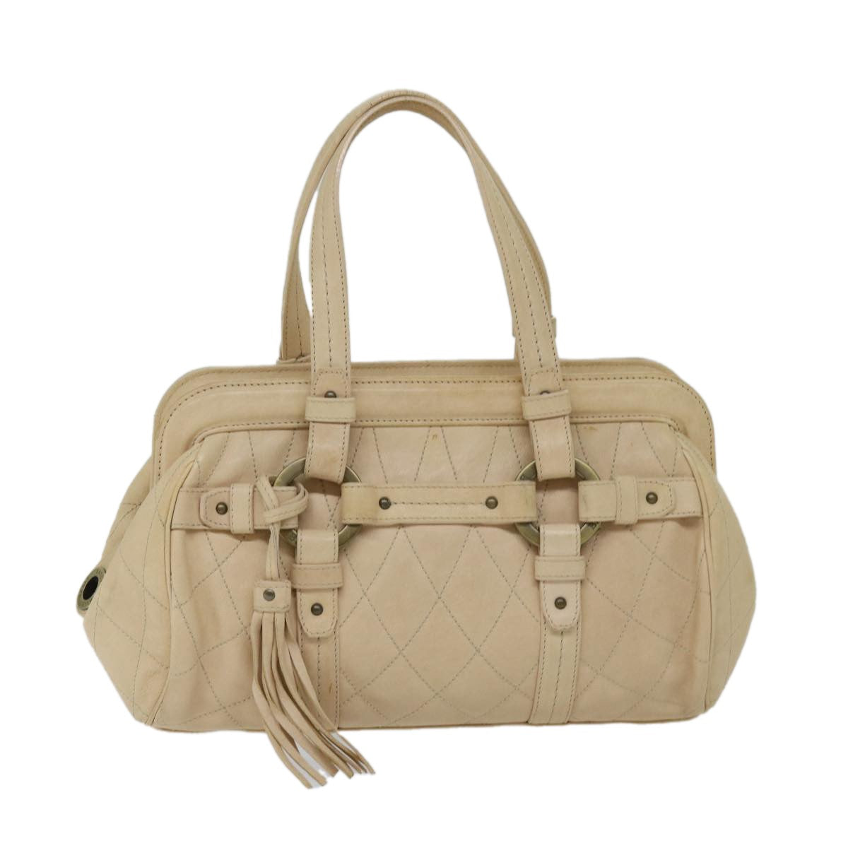 Bally Handbag Leather, ECRU, LEATHER, Handbag