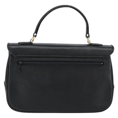 Burberry Vintage Handbag Leather, BLACK, LEATHER, Handbag