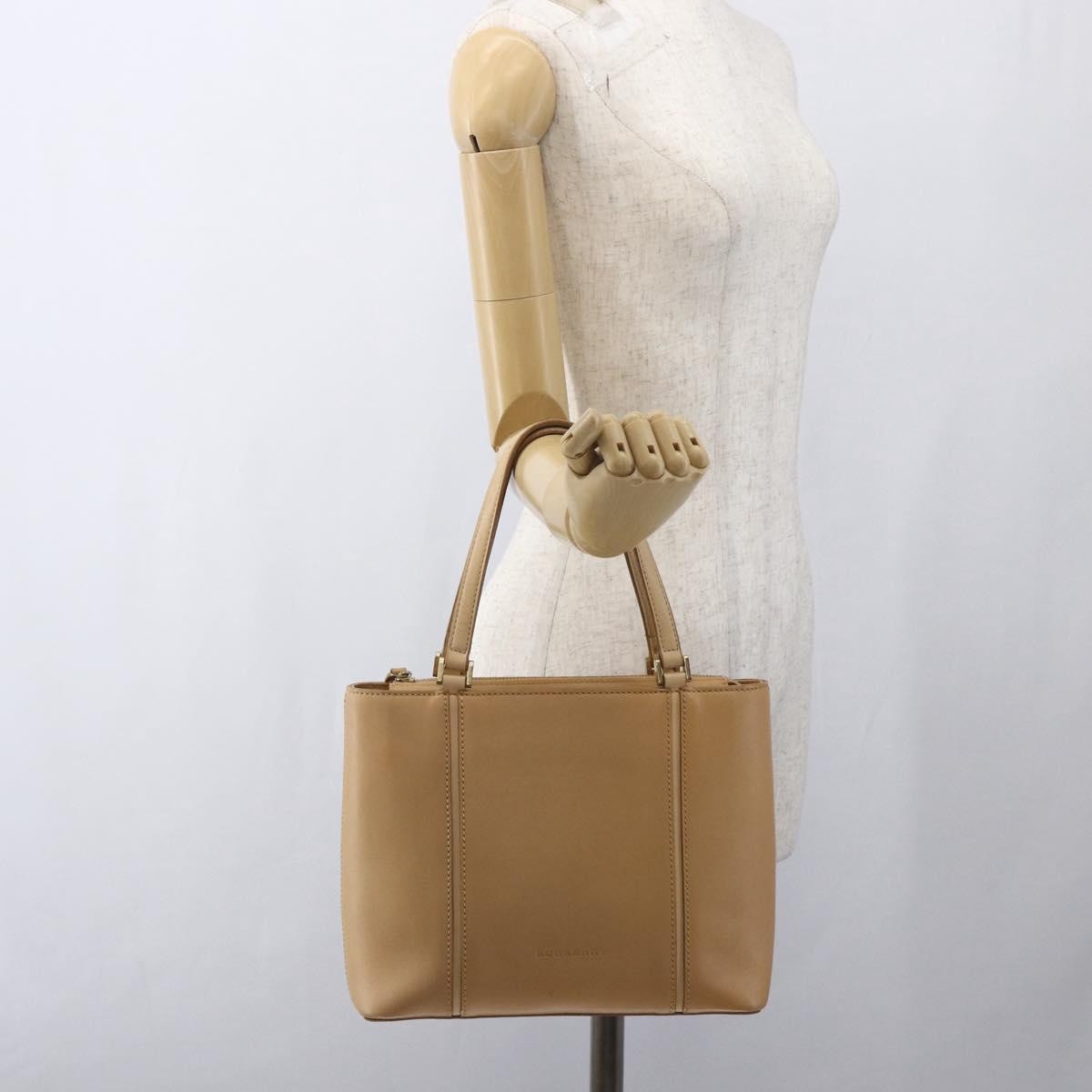 Burberry Vintage Handbag Leather, BEIGE, LEATHER, Handbag