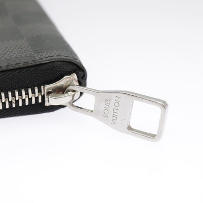 Louis Vuitton Zippy wallet vertical Damier Graphite, BLACK, CANVAS, Wallets