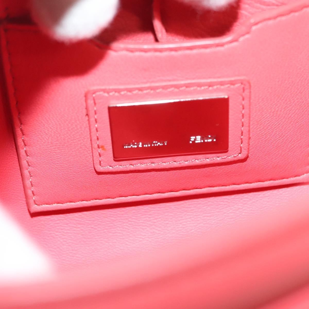 Fendi Be Baguette Flap Bag Leather, PINK, LEATHER, Shoulder bag