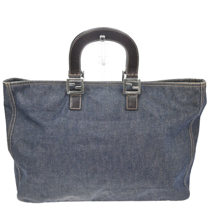 Fendi Vintage Open Tote Denim, BLUE, DENIM_JEANS, Tote bag