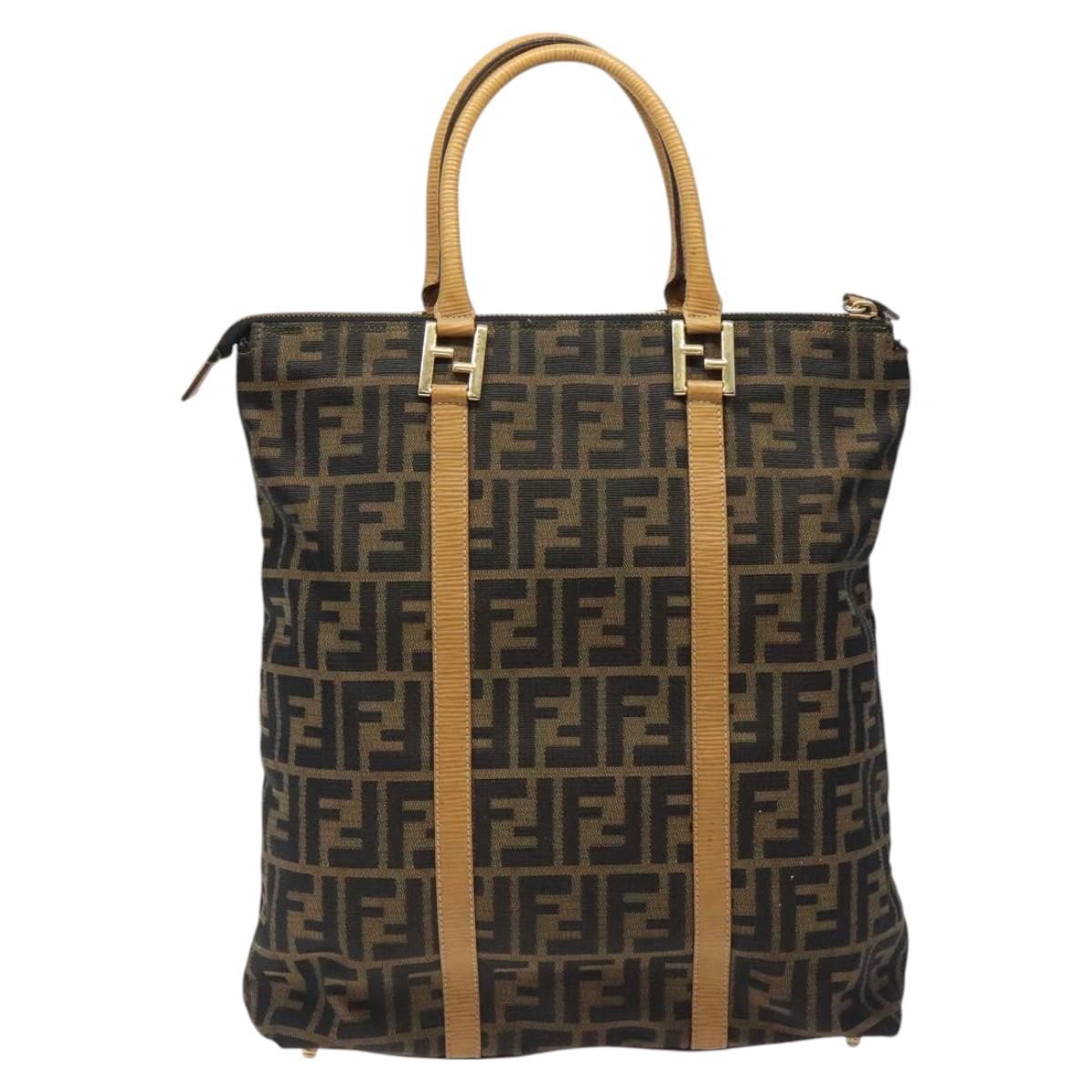 Fendi Vintage Top Handle Bag Zucca canvas, BLACK, CANVAS, Tote bag