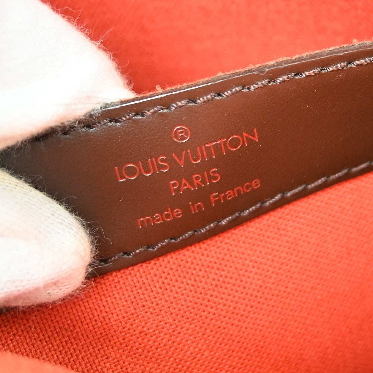 Louis Vuitton Naviglio Handbag Damier, Brown, Canvas, Shoulder Bag