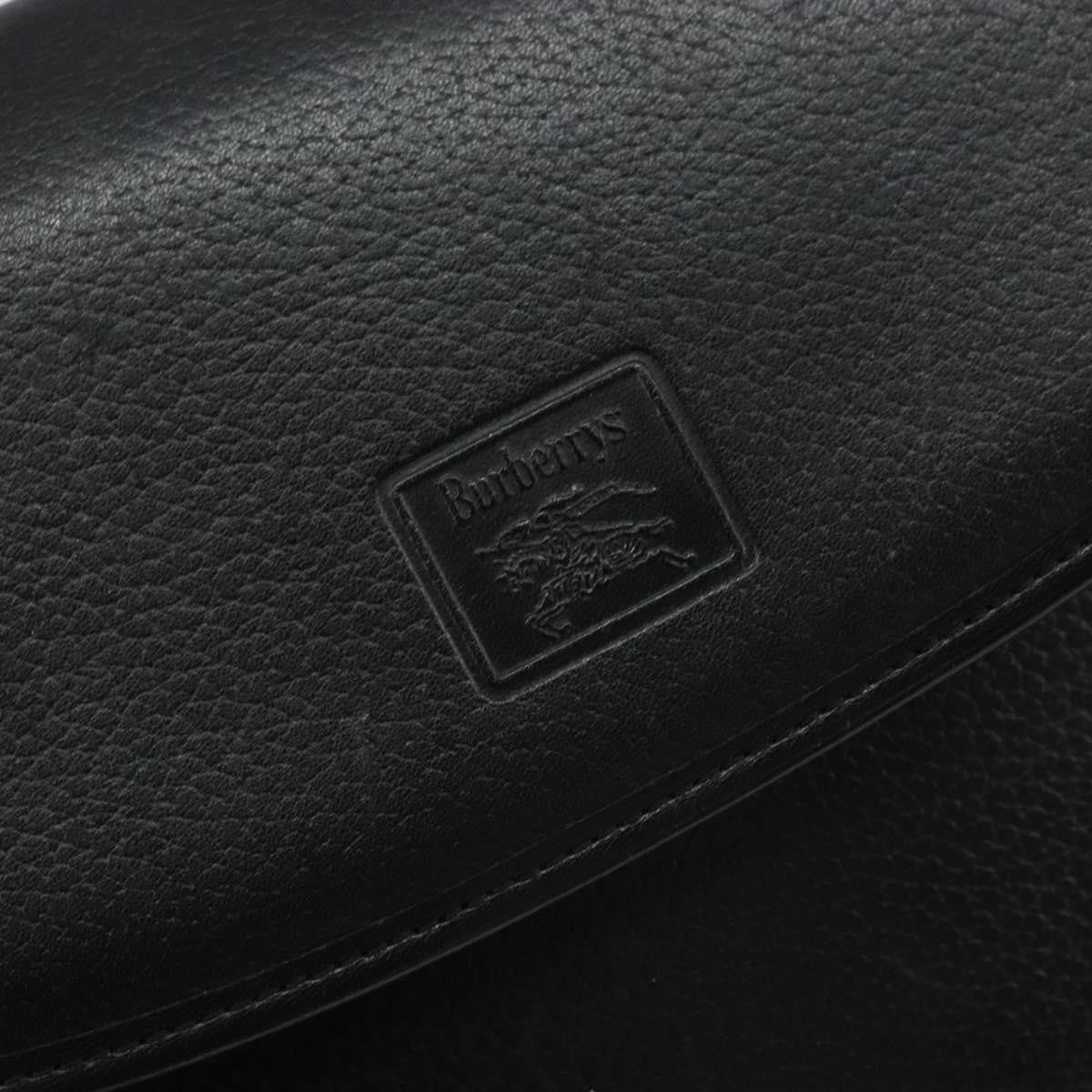 Burberry Vintage Shoulder Bag Leather, BLACK, LEATHER, Shoulder bag