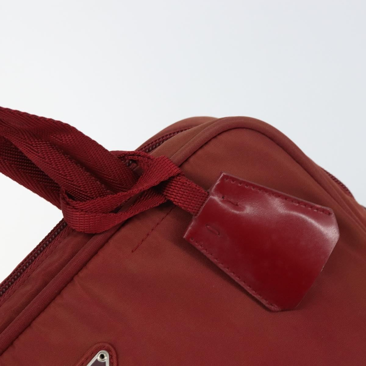 Prada Zip Around Tote Tessuto, Red, Nylon, Shoulder Bag