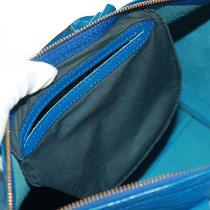 Louis Vuitton Speedy Handbag Epi Leather, BLUE, LEATHER, Handbag