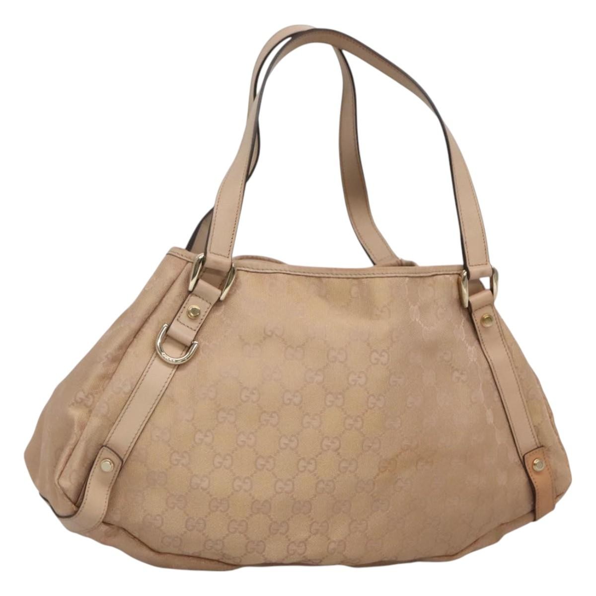 Gucci Abbey Shoulder Bag GG Canvas, BEIGE, CANVAS, Tote bag