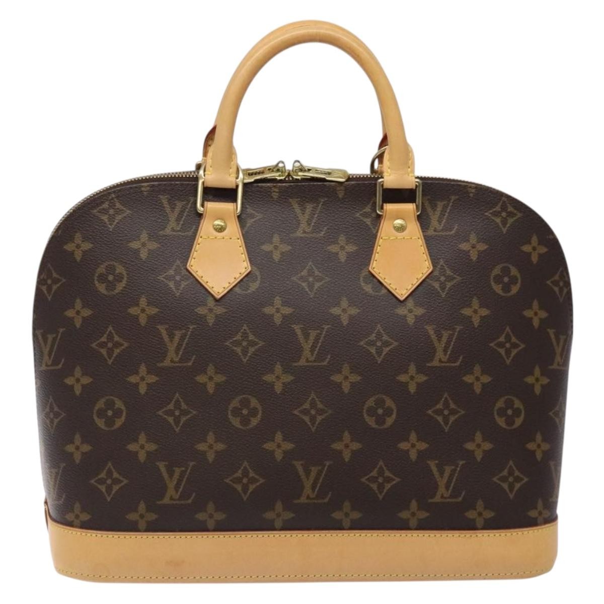Louis Vuitton Vintage Alma Handbag Monogram Canvas, BROWN, CANVAS, Handbag