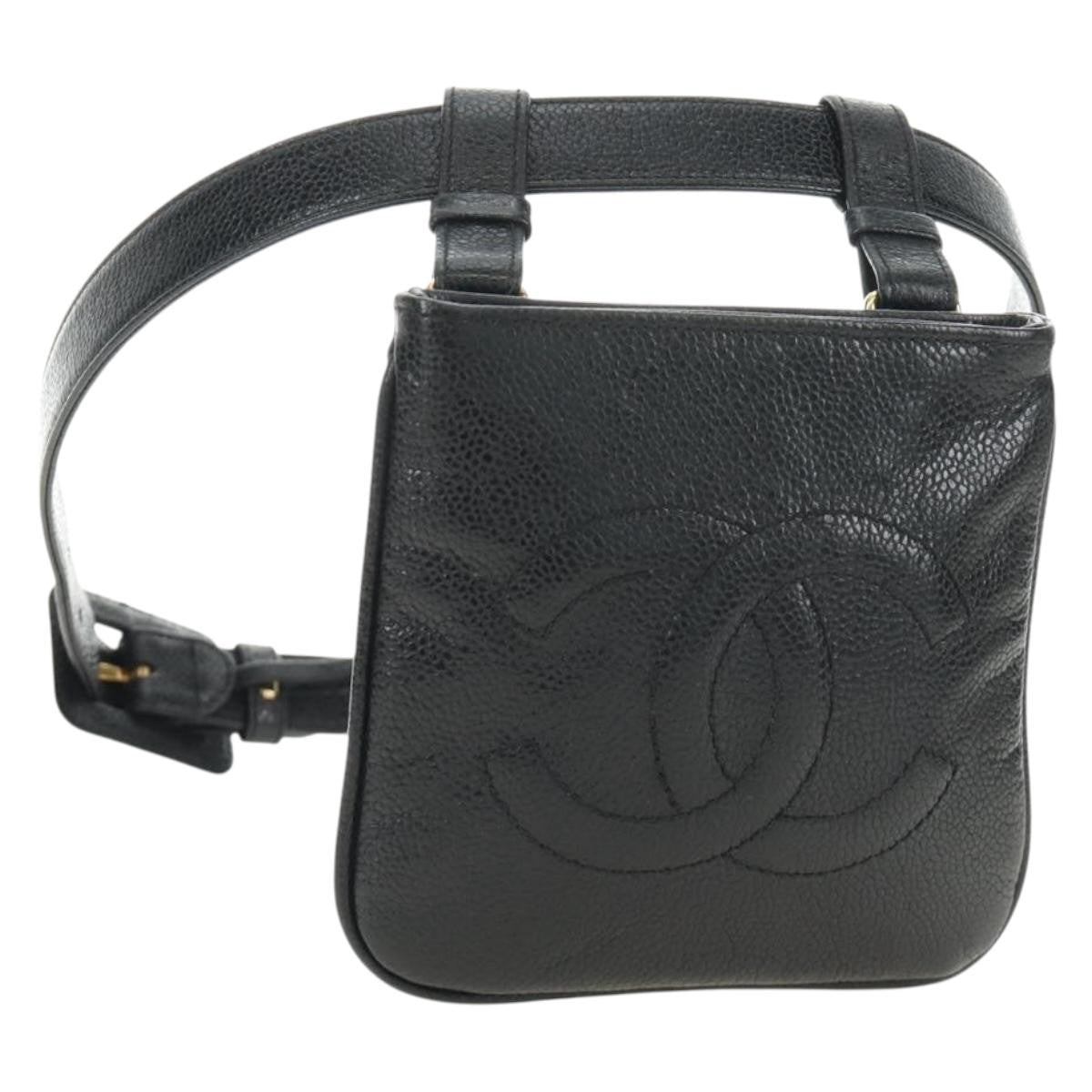 Chanel Vintage Timeless Belt Bag Caviar, Black, Leather, Clutch