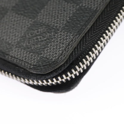 Louis Vuitton Zippy wallet vertical Damier Graphite, BLACK, CANVAS, Wallets