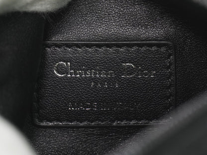 Christian Dior DiorTravel Nomad Pouch Macrocannage Quilt Calfskin, Black, Leather, Clutch
