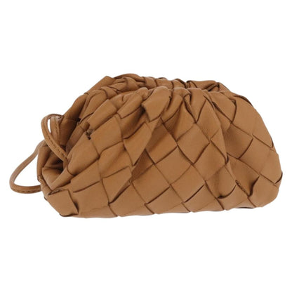 Bottega Veneta The Pouch Coin Purse Intrecciato Nappa, Brown, Leather, Clutch