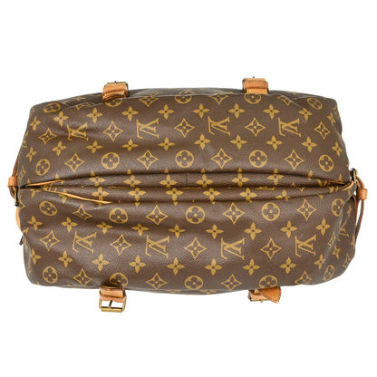 Louis Vuitton Saumur Handbag Monogram Canvas, Brown, Canvas, Shoulder Bag