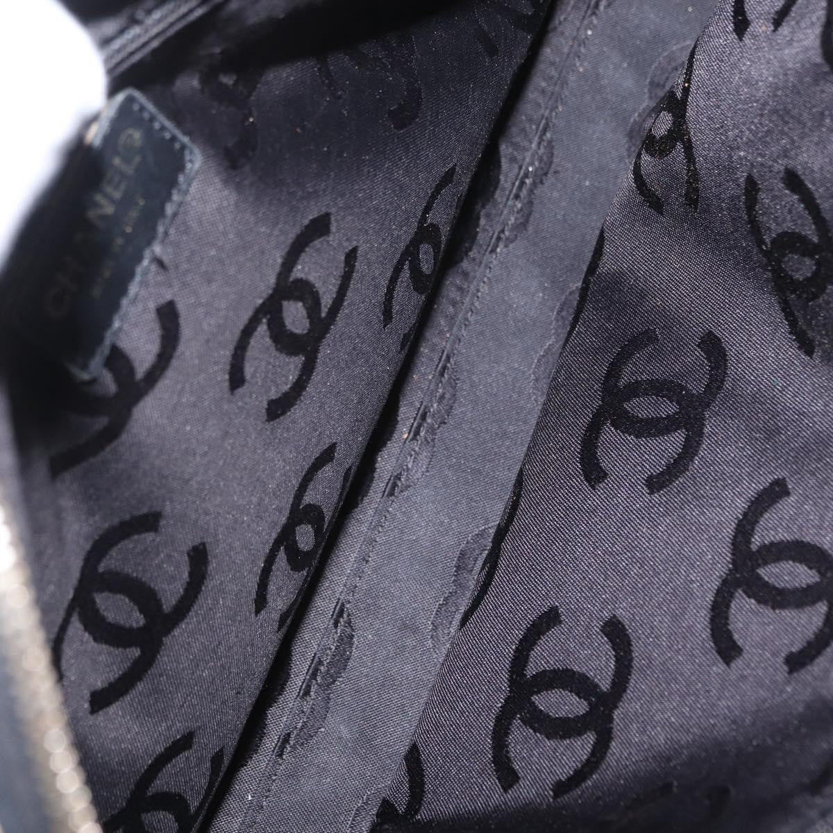 Chanel Surpique Boston Bag Quilted Leather, BLACK, LEATHER, Travel bag