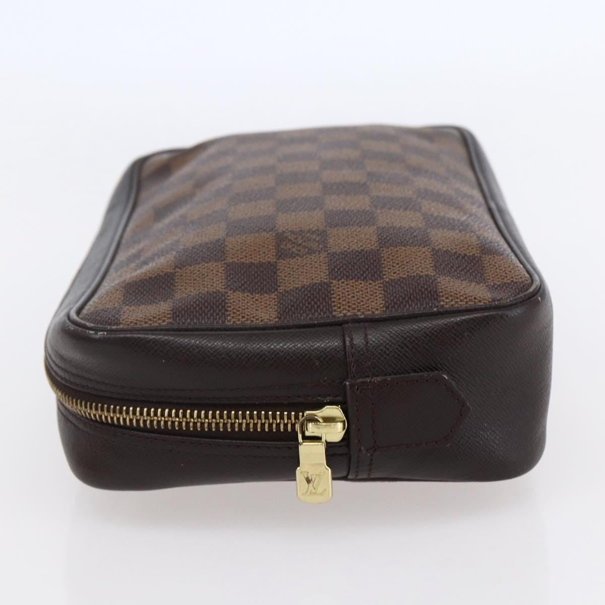 Louis Vuitton Trousse Toilette Damier Canvas, BROWN, CANVAS, Clutche & pouche