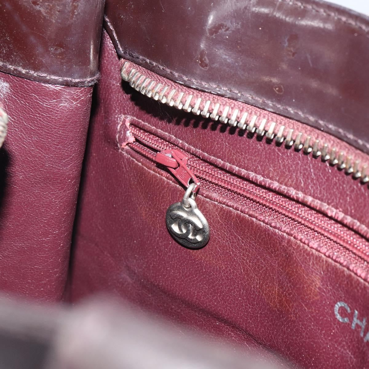 Chanel Vintage Tote Patent leather, BROWN, PATENT_LEATHER, Tote bag
