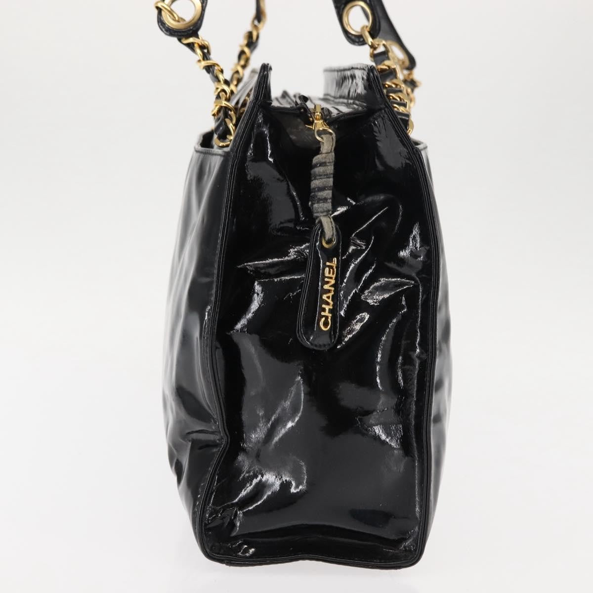 Chanel Coco Mark Patent Leather, BLACK, PATENT_LEATHER, Shoulder bag