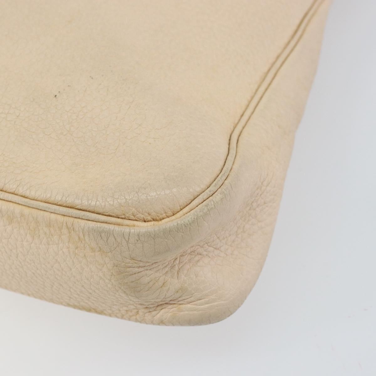 Hermes Massai Bag Leather, BEIGE, LEATHER, Shoulder bag