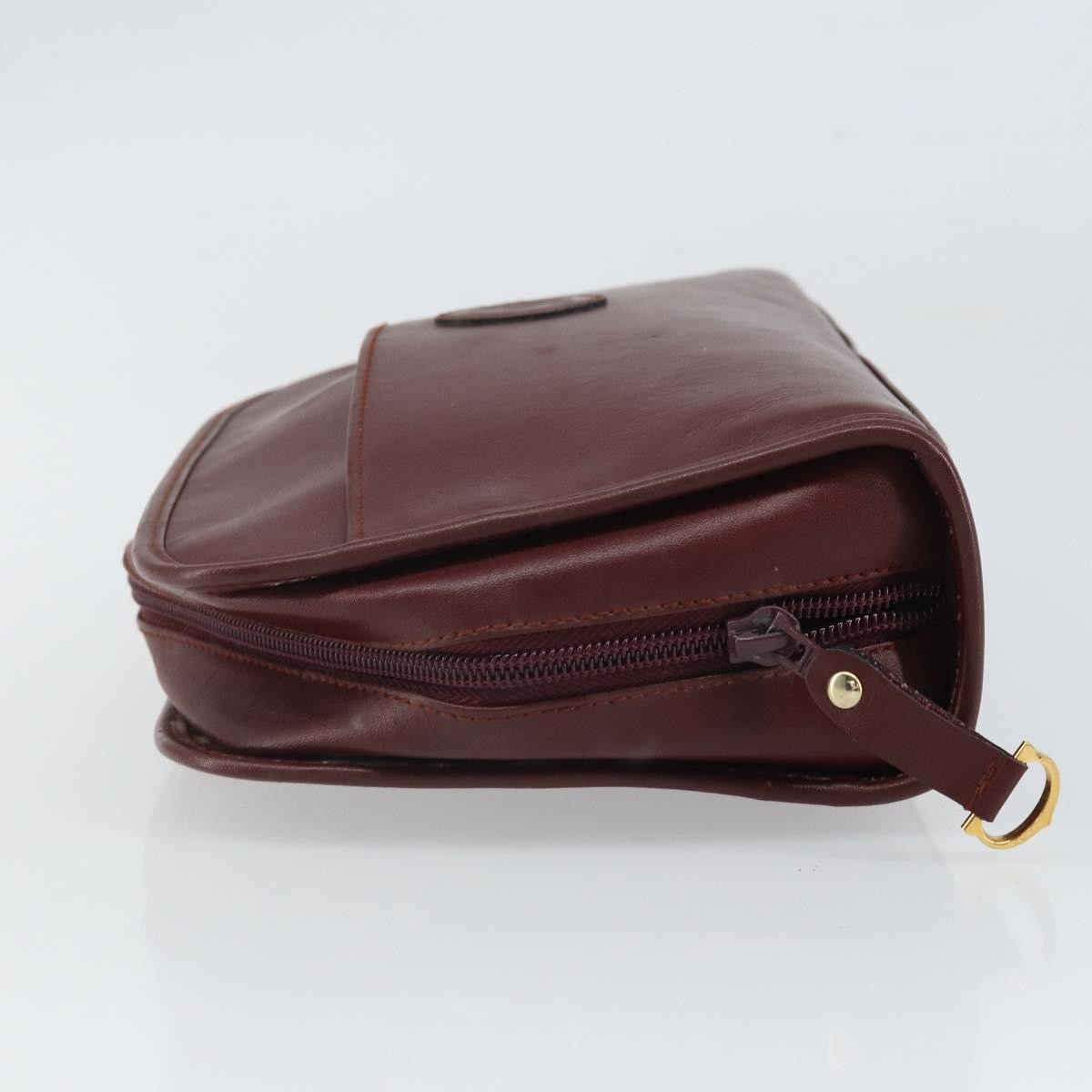 cartier Must de Cartier Clutch bag Leather, BURGUNDY, LEATHER, Clutche & pouche