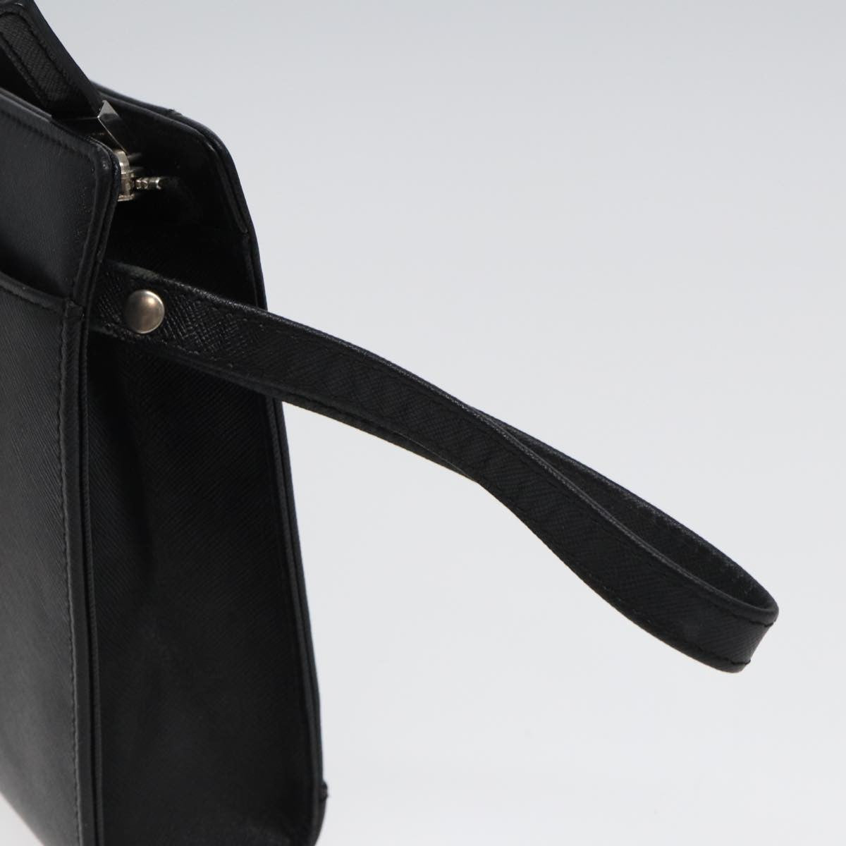 Burberry Zip Pouch Leather, BLACK, LEATHER, Clutche & pouche