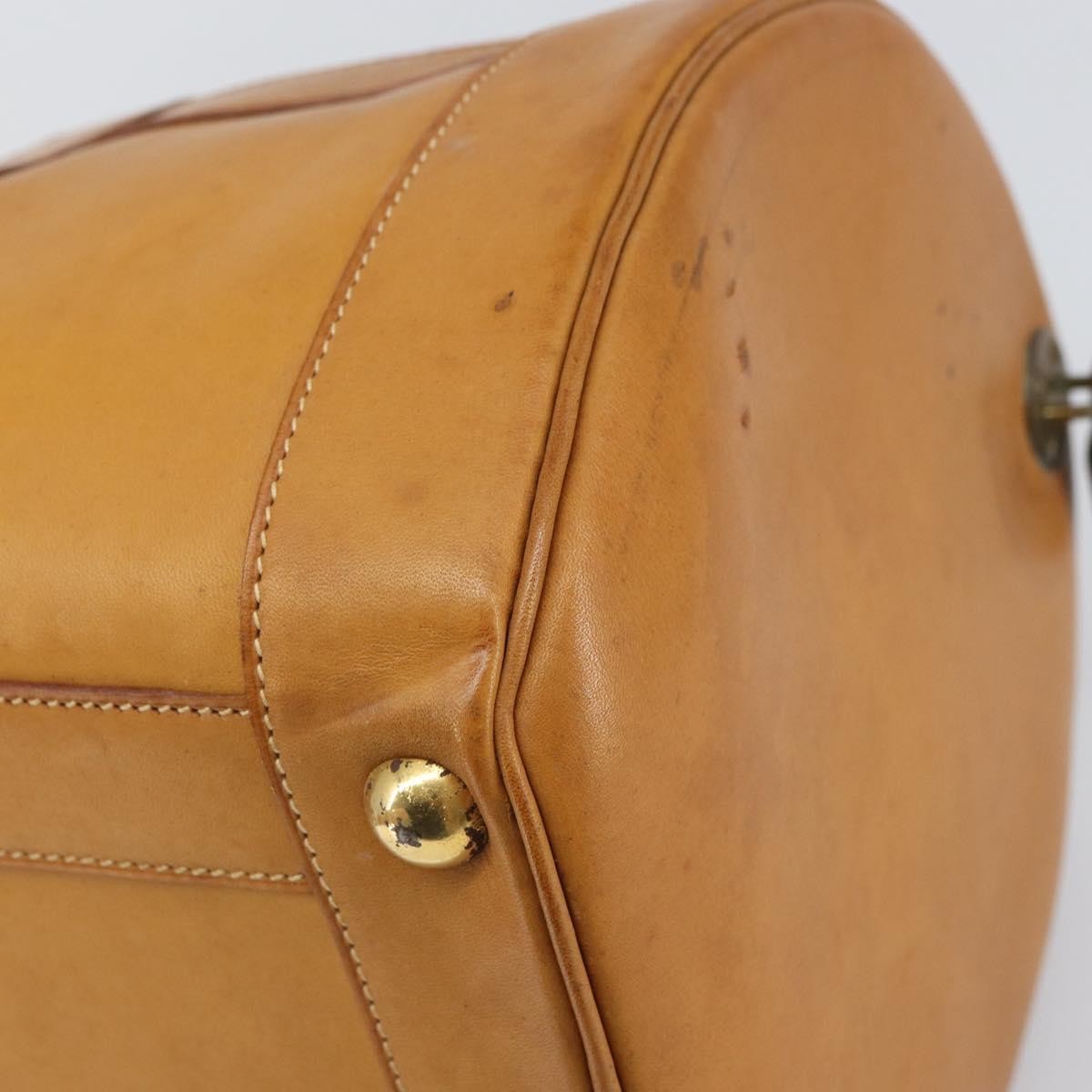 Hermes Vintage Convertible Boston Bag Leather, BROWN, LEATHER, Travel bag