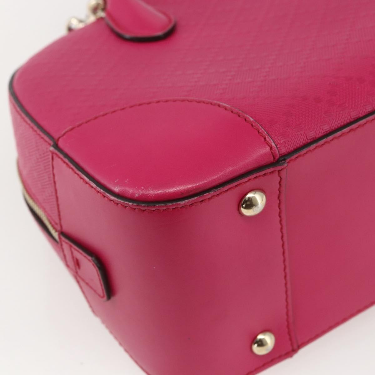 Gucci Bright Top Handle Bag Diamante Leather, PINK, LEATHER, Handbag