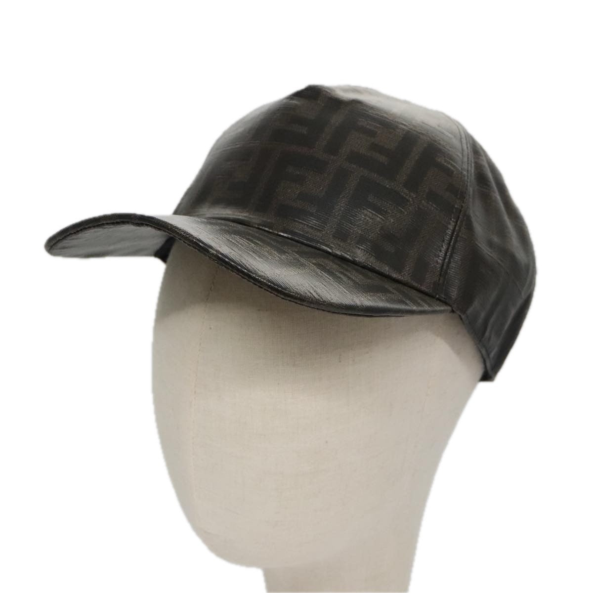 Fendi Logo Baseball Cap Zucca Canvas, BLACK, CANVAS, Head accessory