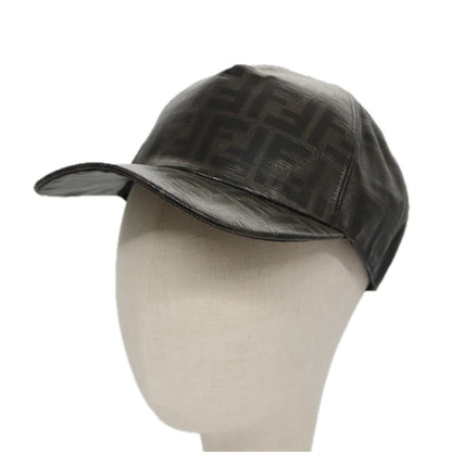 Fendi Logo Baseball Cap Zucca Canvas, BLACK, CANVAS, Head accessory