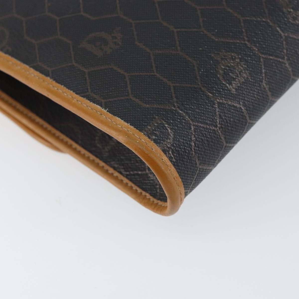 Christian Dior Vintage Honeycomb chain Canvas, BLACK, CANVAS, Shoulder bag