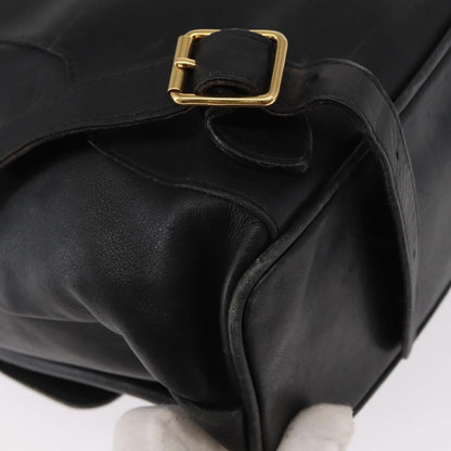 Gucci Vintage Bamboo Backpack Leather, BLACK, LEATHER, Backpack