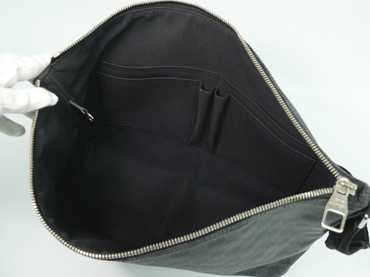 Louis Vuitton Mick Messenger Bag Damier Graphite, BLACK, CANVAS, Shoulder bag