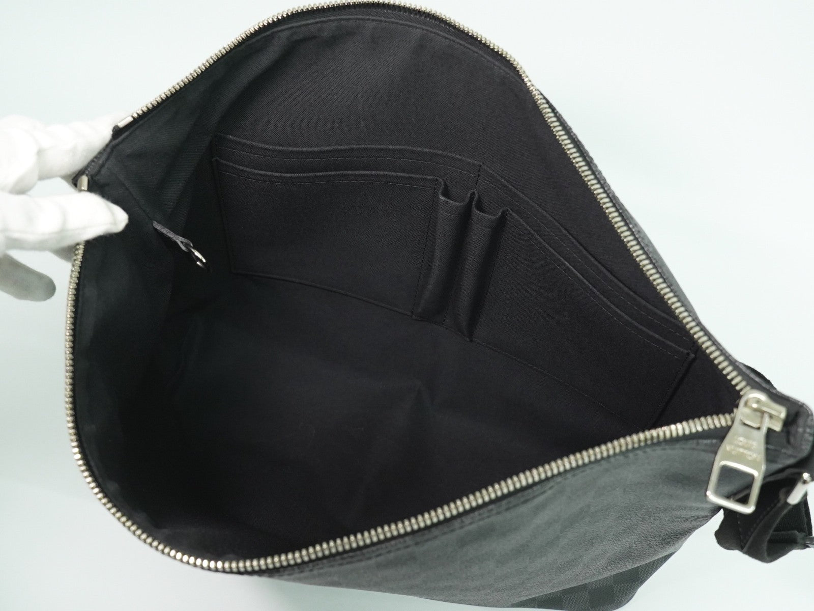 Louis Vuitton Mick Messenger Bag Damier Graphite, BLACK, CANVAS, Shoulder bag