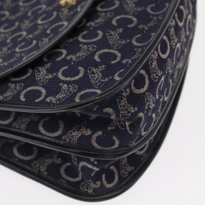 Celine C Sulky Shoulder bag Canvas, NAVY, CANVAS, Shoulder bag