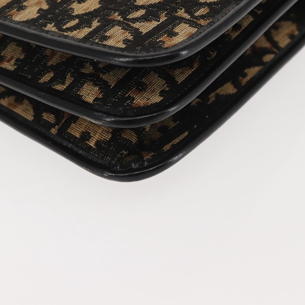 Christian Dior Vintage Trotter Shoulder Bag Canvas, NAVY, CANVAS, Shoulder bag