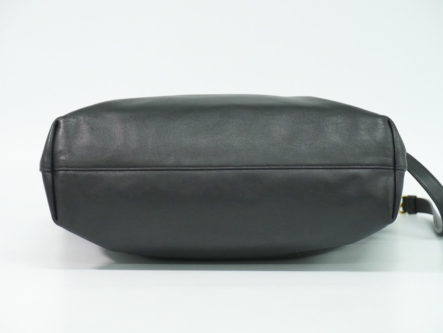 Prada Convertible Shopper Tote Soft Calf, BLACK, LEATHER, Tote bag