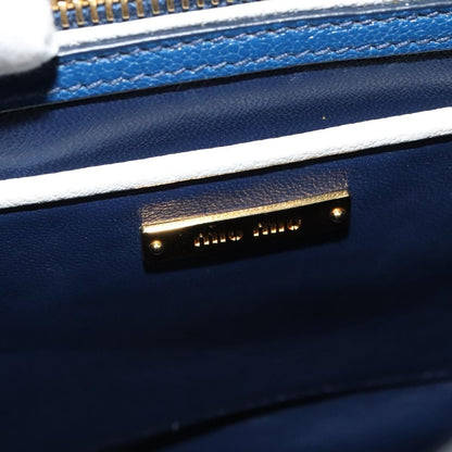 Miu Miu Flap Shoulder Bag Leather, BLUE, LEATHER, Shoulder bag