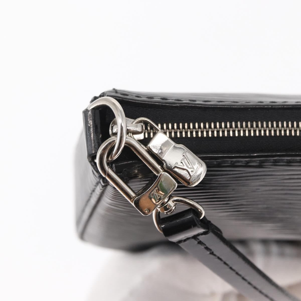 Louis Vuitton Pochette Accessoires NM Electric Epi Leather, BLACK, LEATHER, Clutche & pouche