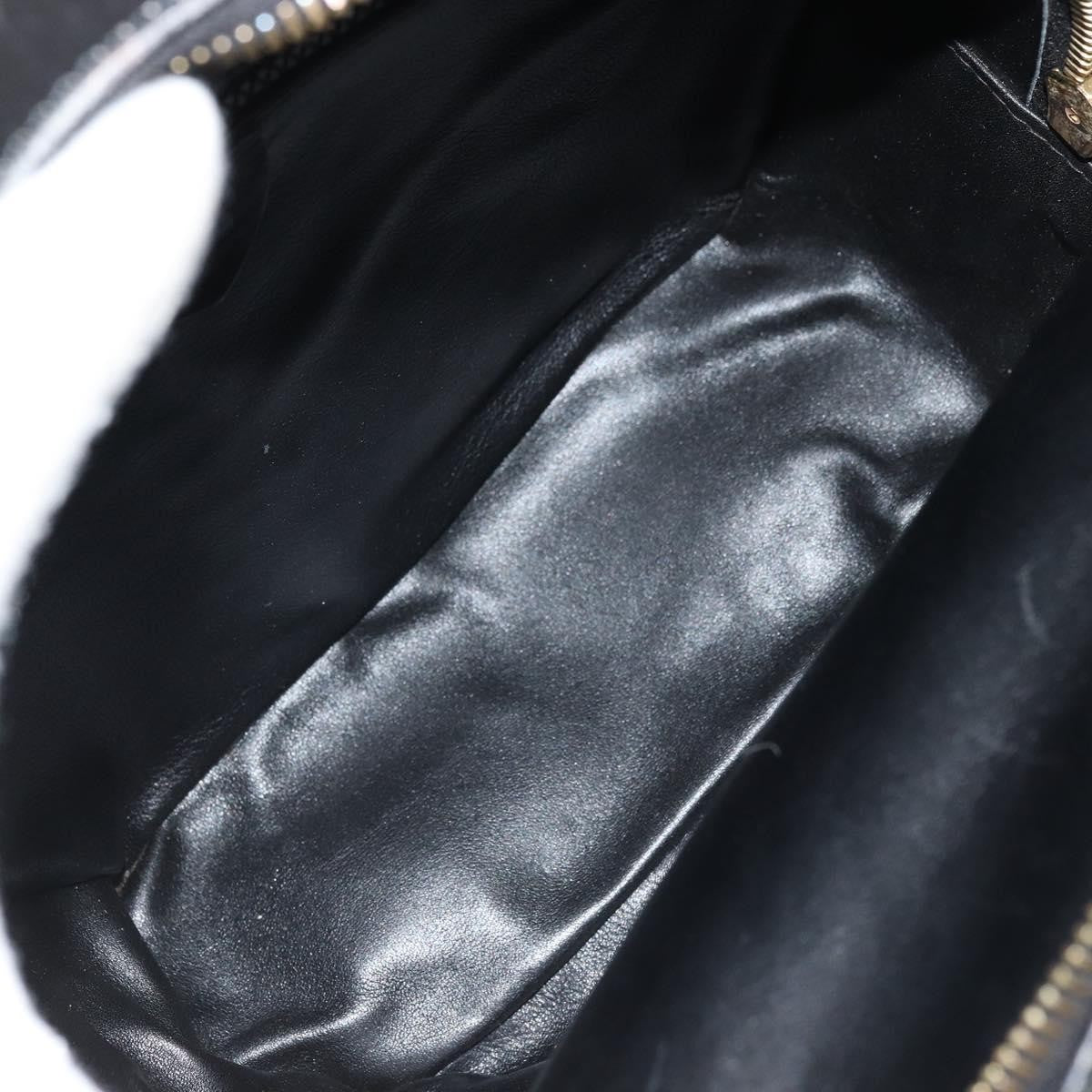 Celine Circle Logo Shoulder Bag Leather, Black, Leather, Shoulder Bag