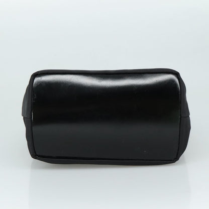 Gucci Vintage Bamboo Handle Bag Nylon, Black, Nylon, Handbag
