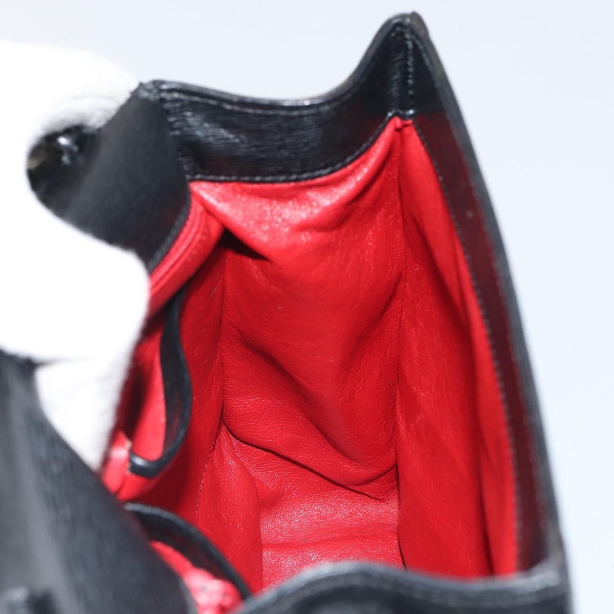 Celine Vintage Triomphe Flap Bag Leather, BLACK, LEATHER, Handbag