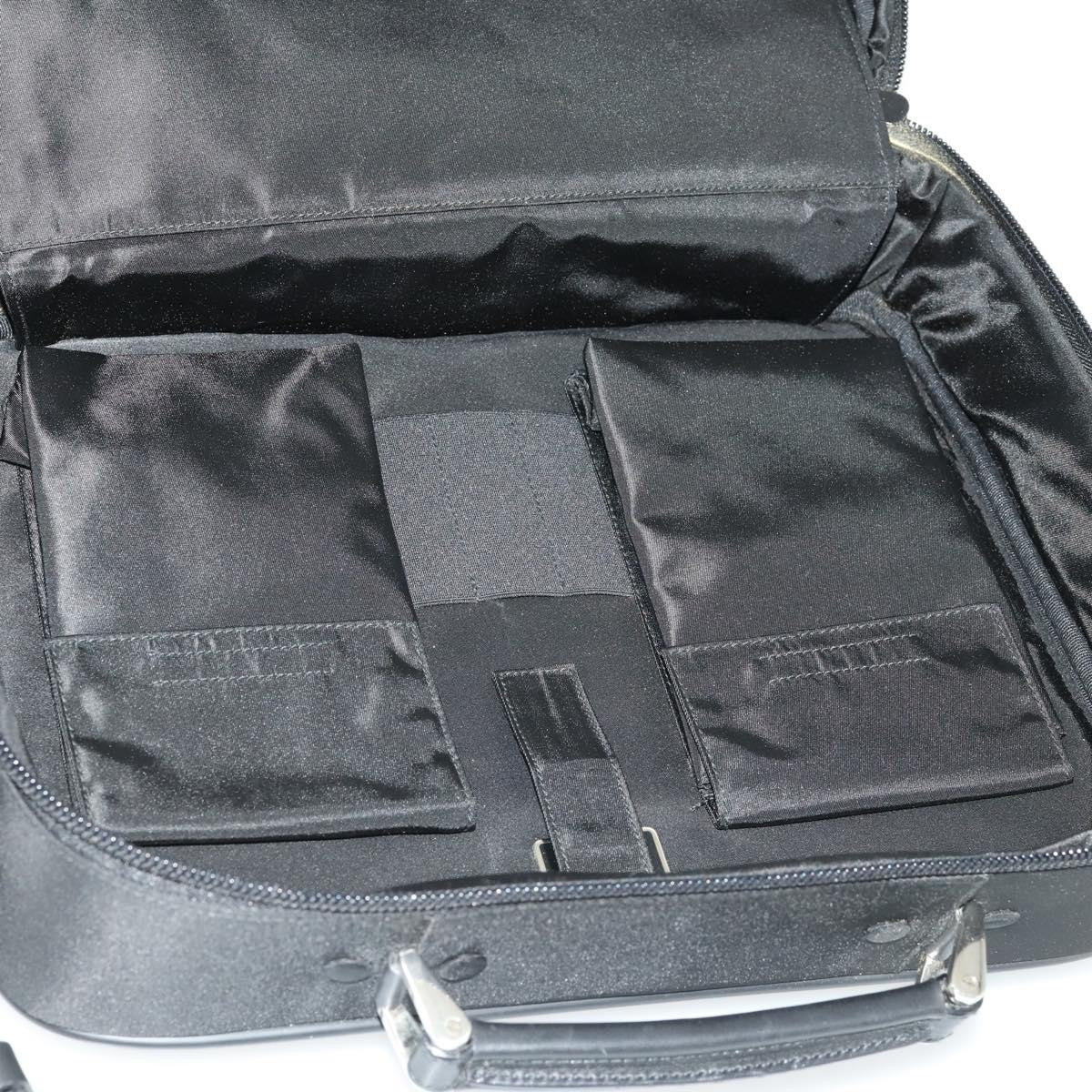 Prada Convertible Front Pocket Briefcase Tessuto with Saffiano Leather, Black, Nylon, Briefcase
