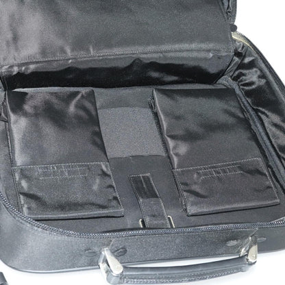 Prada Convertible Front Pocket Briefcase Tessuto with Saffiano Leather, Black, Nylon, Briefcase