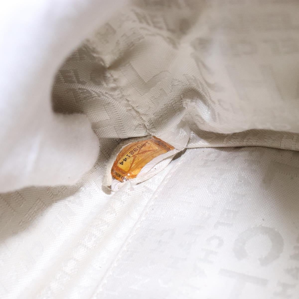 Chanel Square Stitch Duffle Bag Quilted Caviar, WHITE, LEATHER, Travel bag