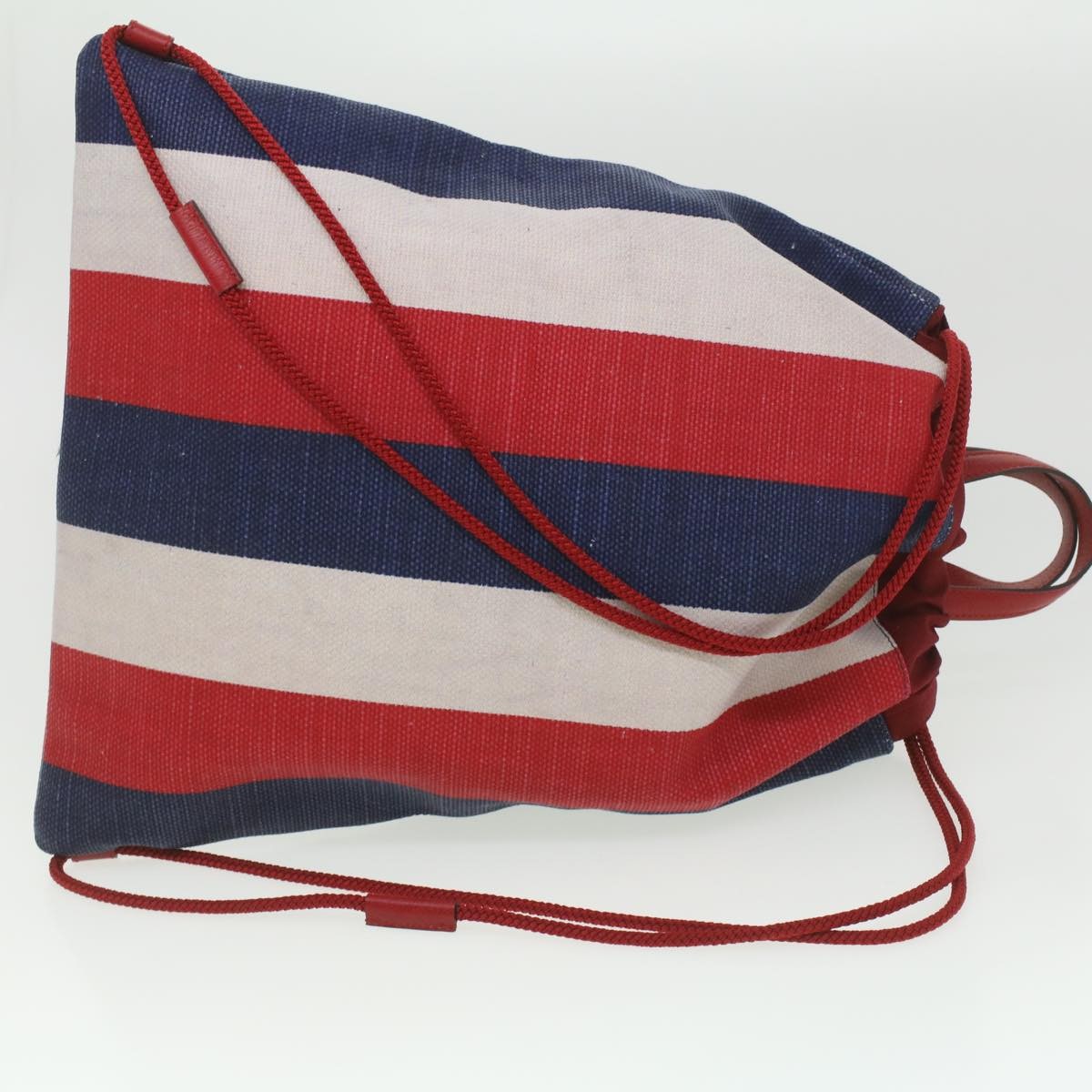 Gucci Logo Drawstring Backpack Striped Canvas, MULTICOLOUR, CANVAS, Backpack