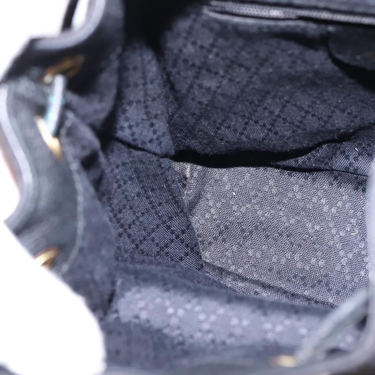 Gucci Vintage Bamboo Backpack Suede, BLACK, SUEDE, Backpack