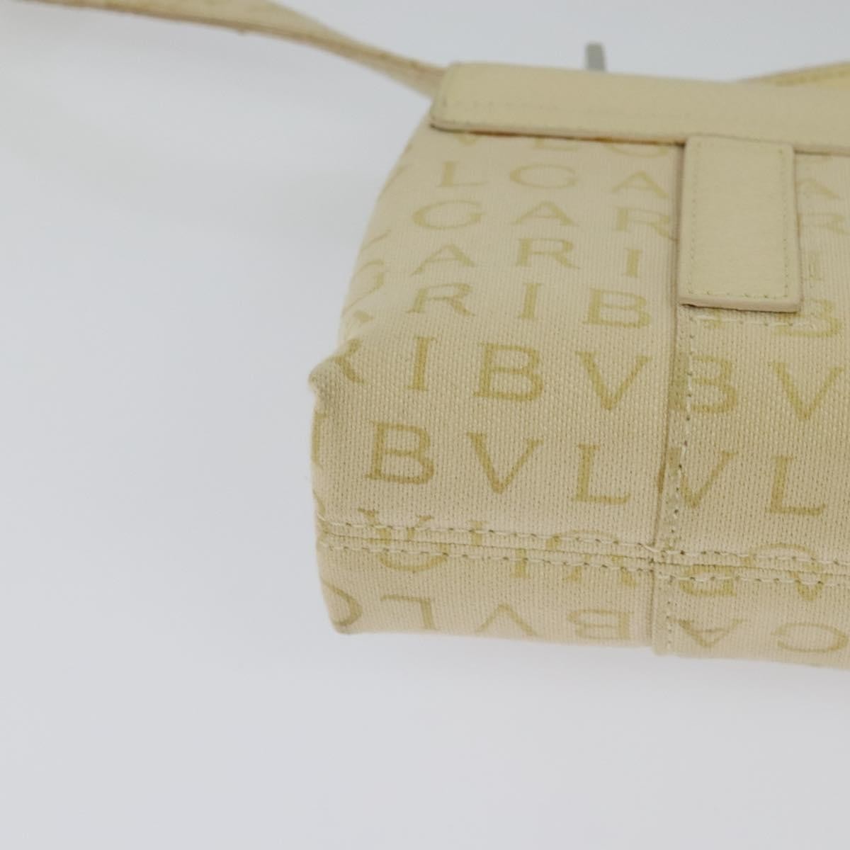 Bvlgari B.Zero1 Logomania Bag Canvas with Leather, BEIGE, CANVAS, Shoulder bag