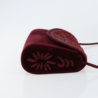Bally Vintage Shoulder Bag Velvet, RED, VELVET, Shoulder bag